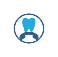 llame a la plantilla de diseño del logotipo dental. icono de diseño de logotipo de llamada dental. vector