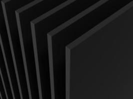 Abstract black 3d background. Elegant black background. Layer decoration. 3d rendering. photo