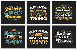 Giving thanks t shirt design bundle and print on demand vector