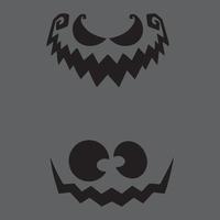 muchas expresiones faciales diferentes, específicas para la temporada de halloween, hechas en un fondo gris o rojo vector