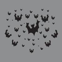 Bats design made on a gray background with specific elements on it vector