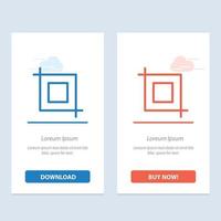 Crop Tool Transform  Blue and Red Download and Buy Now web Widget Card Template vector