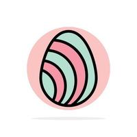 Egg Easter Nature Spring Abstract Circle Background Flat color Icon vector