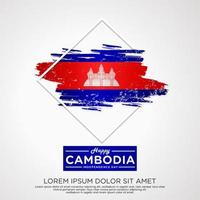 plantilla de tarjeta de felicitación del día de la independencia de camboya. vector