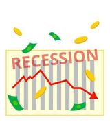 Vector illustration of a recession