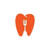 plantilla de diseño de logotipo de alimentos dentales. delicioso vector de logotipo de comida, icono, elemento y plantilla para negocios.