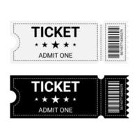 Simple tickets. Black and white. Vector illustration.