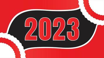 Happy New Year 2023, 2023 typography, 2023 background, happy new year background, merry christmas theme, red background vector