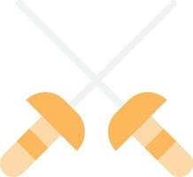 Fencing Sabre Sport  Flat Color Icon Vector icon banner Template