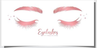 eyelash logo with creative modern style Premium Vector