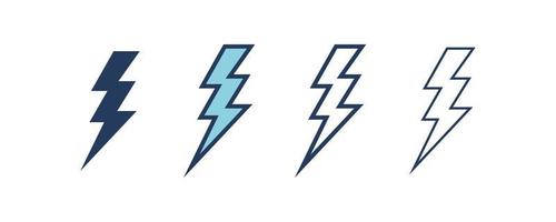 Electricity icons set. Set of energy vector symbol. Filled and Linear style sign for mobile concept and web design.