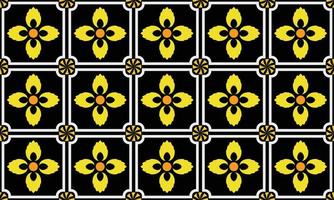 Yellow Flowers Seamless Pattern Editable vector