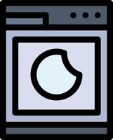 Cooking Machine Wash Clean  Flat Color Icon Vector icon banner Template