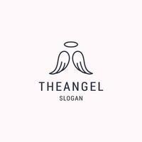 The angel logo icon design template vector illustration