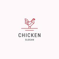 Chicken logo icon design template vector illustration