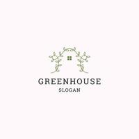 Green house logo icon design template vector illustration