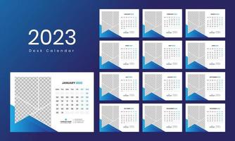 Desk Calendar Template 2023 vector