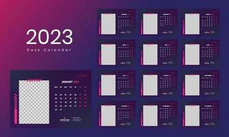 Desk Calendar Template 2023 vector