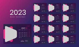 Desk Calendar Template 2023 vector