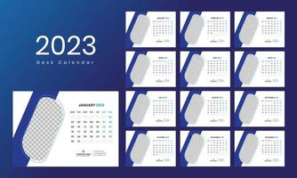 plantilla de calendario de escritorio 2023 vector