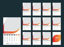 Wall Calendar 2023 vector