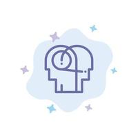 Better Communication Hearing Human Blue Icon on Abstract Cloud Background vector