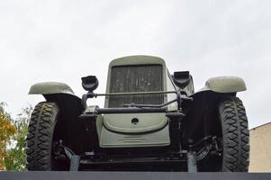 old car on the sky background photo