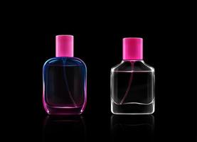 Glass bottles for fragrance, perfume, cologne vector