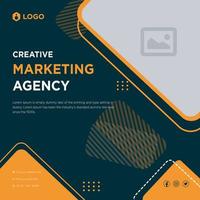 Digital business marketing agency and corporate social media sale post or banner template vector