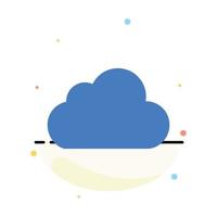 Cloud Data Storage Cloudy Abstract Flat Color Icon Template vector