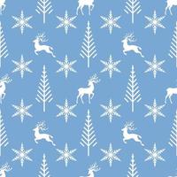 Hand drawn realistic elegant merry Christmas or xmas seamless design pattern. Festive winter texture vector