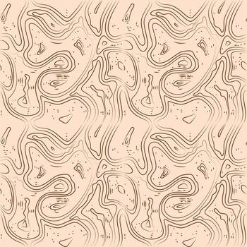 Monochrome abstract seamless pattern landscape background with cross line art design template vector