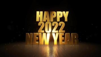 Golden 2022 Happy New Year Greeting video