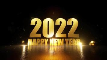 Golden 2022 Happy New Year Greeting video