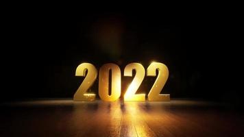 saludo de feliz año nuevo dorado 2022 video