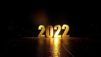 saludo de feliz año nuevo dorado 2022 video