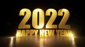 Golden 2022 Happy New Year Greeting video