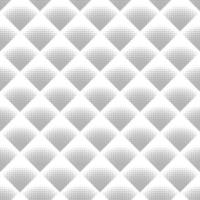 cuarto de semitono de elementos de círculo en rombo patrón de rombo degradado de semitono punteado en blanco y negro sin costuras vectorial. diseño de fondo geométrico abstracto. textura grafica vector