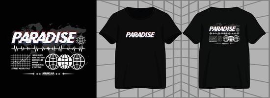 Paradise simple street style vintage design fashion vector