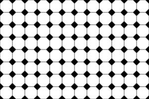 Black and white geometric tile floor, octagon and square retro background for design, Seamless pattern background. vector