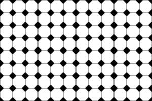 Black and white geometric tile floor, octagon and square retro background for design, Seamless pattern background. vector