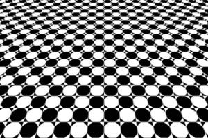 Black and white geometric tile floor, octagon and square retro background for design, Perspective pattern background. vector