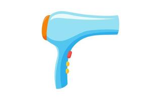 Hair dryer for different hair styles. Hair sallon blowdrier for professional stylists. Vector illustration