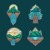 Mountain Sticker Illustration Pack vector