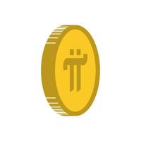 Pi icon. Pi coin. Pi network logo. Pi vector illustration. Cryptocurrency symbols, modern and simple, the icon for website design, mobile app, and UI.