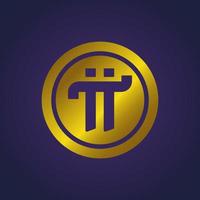 Pi icon. Pi coin. Pi network logo. Pi vector illustration. Cryptocurrency symbols, modern and simple, the icon for website design, mobile app, and UI.