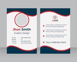Id Card Design template Professional Identity Card Template Vector for Employee