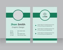 plantilla de diseño de tarjeta de identificación vector de plantilla de tarjeta de identidad profesional para empleado