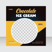 Food Drink banner social media post design template vector