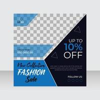 Fashion sale social media post design  template vector